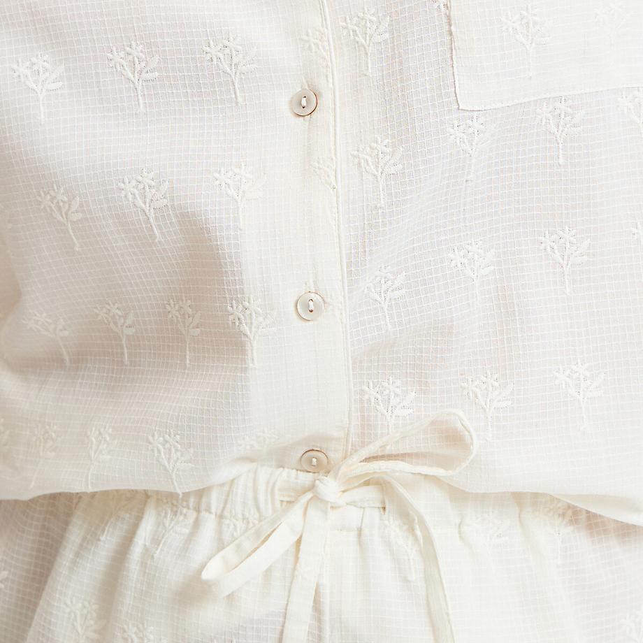 La Redoute Collections Bestickter Baumwollpyjama  