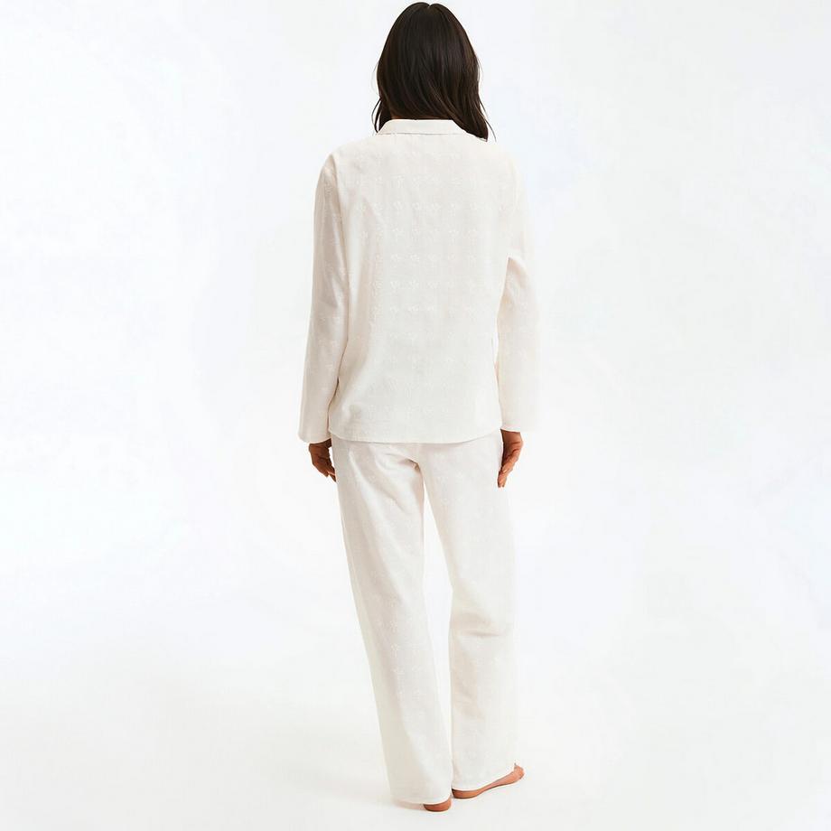 La Redoute Collections Bestickter Baumwollpyjama  