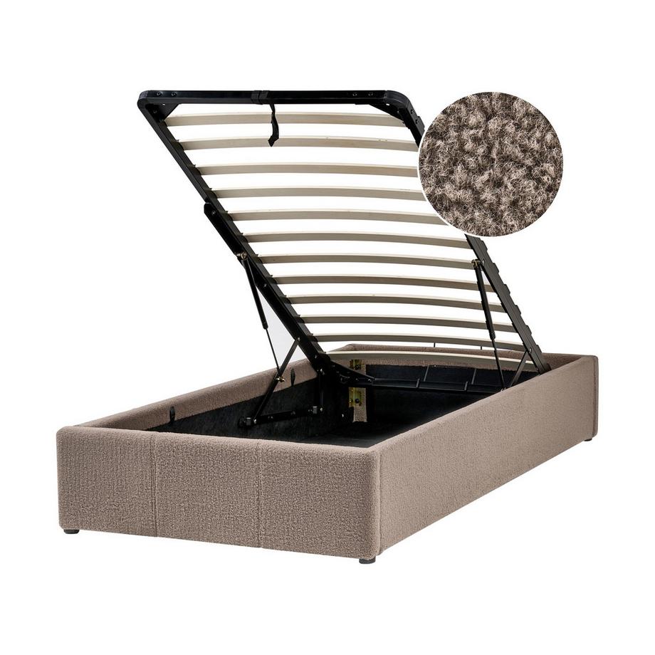 Lit ottoman sans tête de lit en Bouclé  DINAN