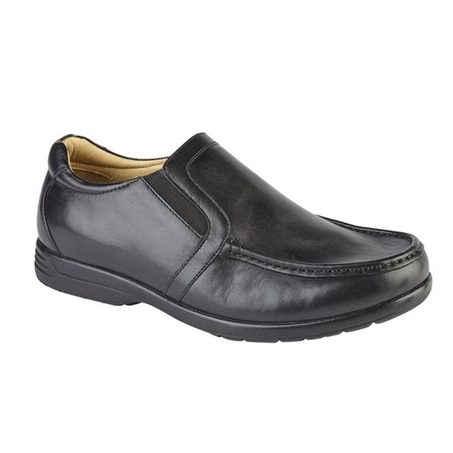 Roamers Chaussures en cuir extra larges  