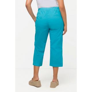 Ulla Popken  Pantaloni a 7/8 modello Ruby con ginocchio preformato, taglio della gamba dritto e cintura elastica 