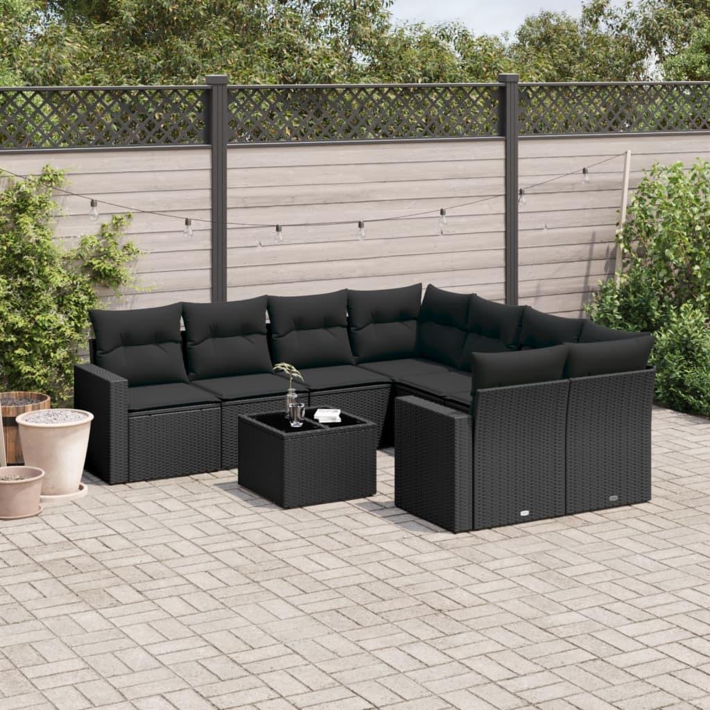 VidaXL set divano da giardino Polirattan  