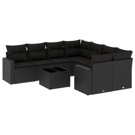 VidaXL set divano da giardino Polirattan  