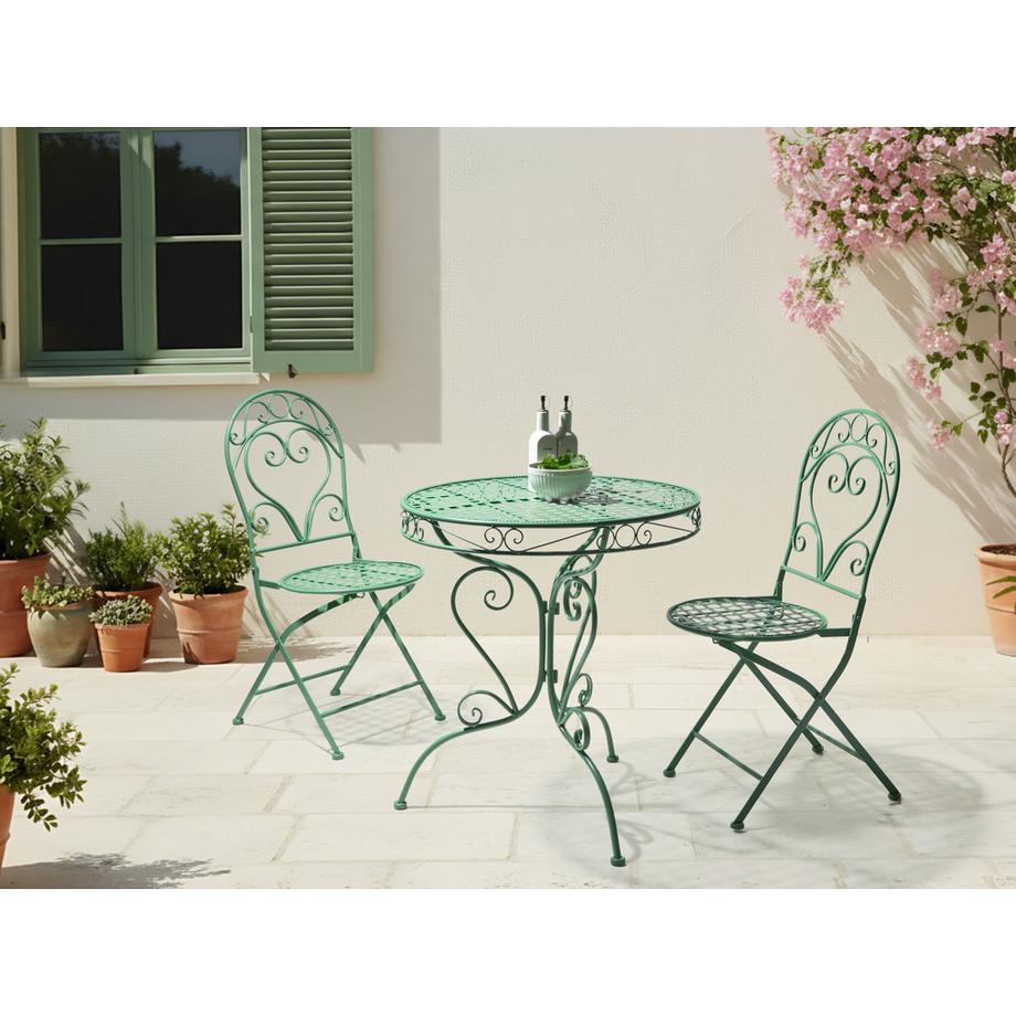 Beliani Outdoor Bistrotisch aus Eisen  ALBINIA  