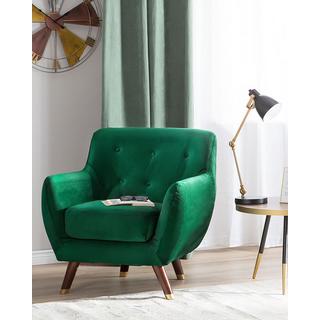 Beliani Fauteuil en Velours Glamour BODO  