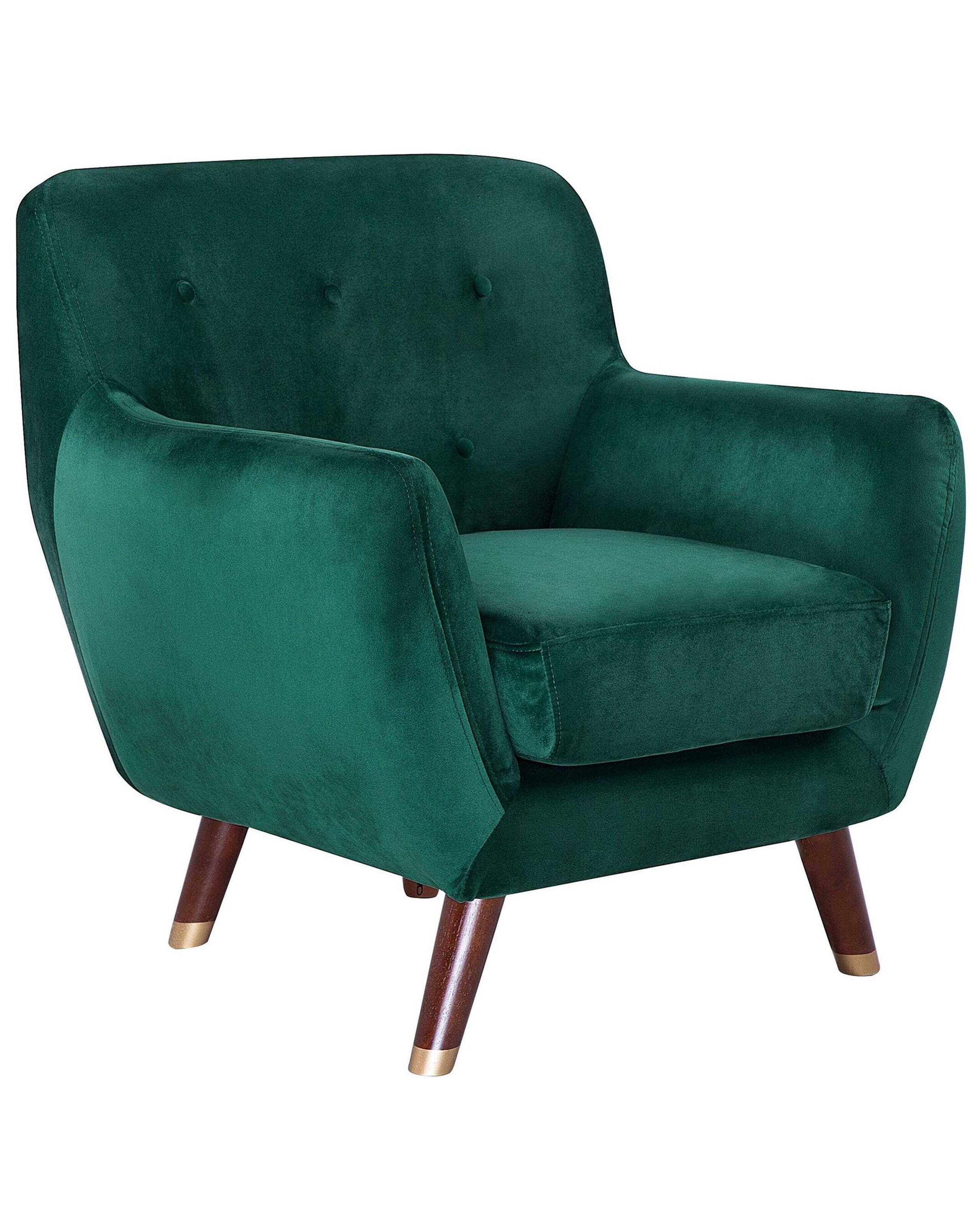 Beliani Fauteuil en Velours Glamour BODO  