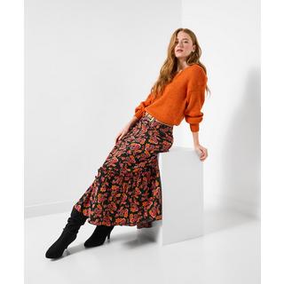 Joe Browns Asymmetrischer Midirock Paisley Print Rüschen  