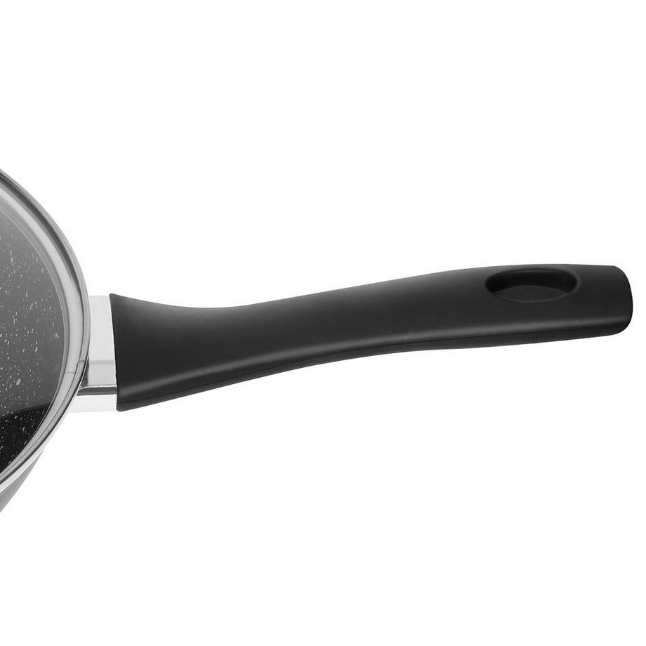 Cheffinger Wok 28 cm avec Couvercle et Manche  