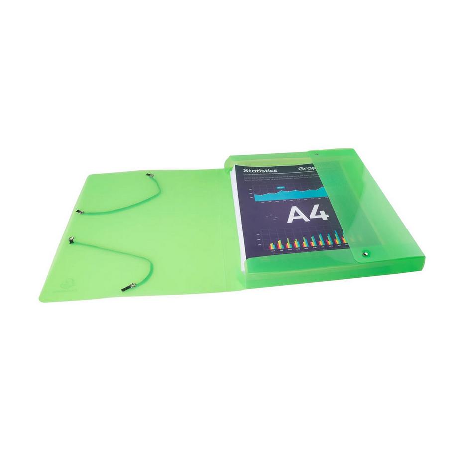Exacompta Boite de classement Exabox en polypropylène - dos 25mm - Crystal Colours - A4 - x 8  