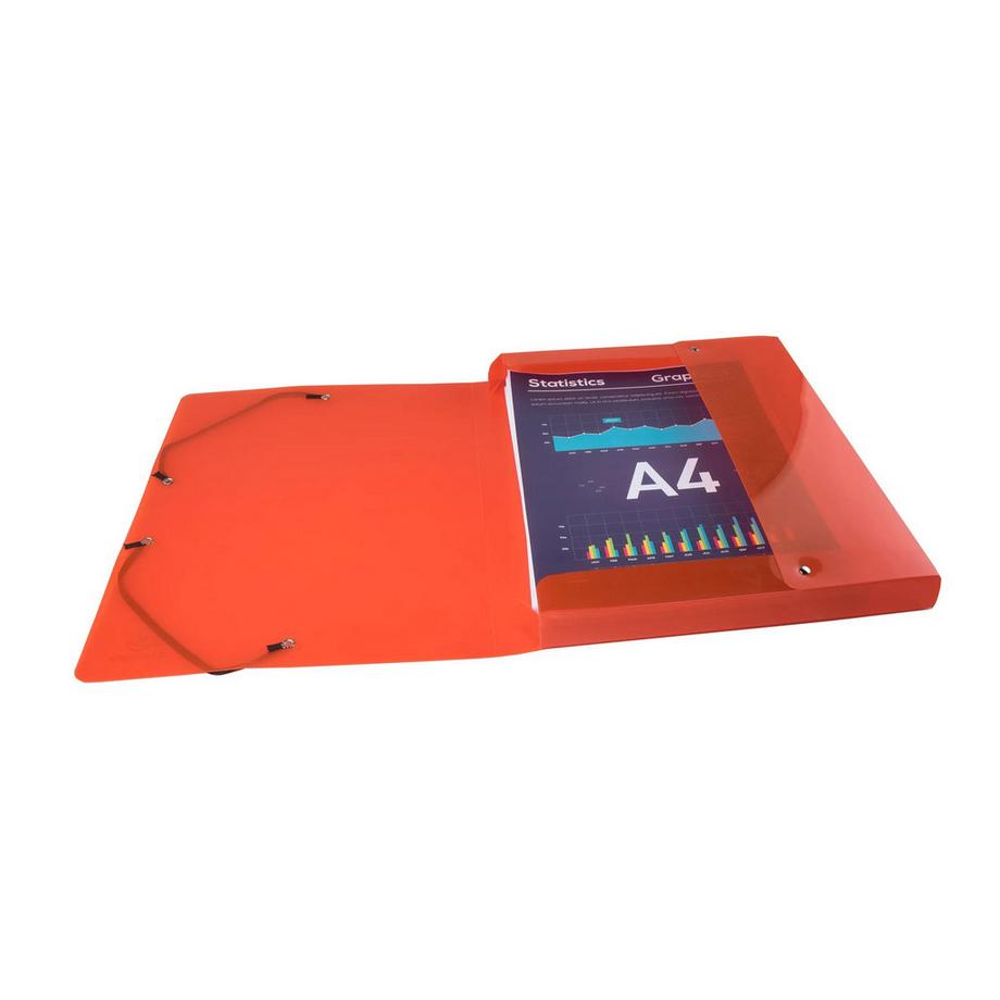 Exacompta Boite de classement Exabox en polypropylène - dos 25mm - Crystal Colours - A4 - x 8  