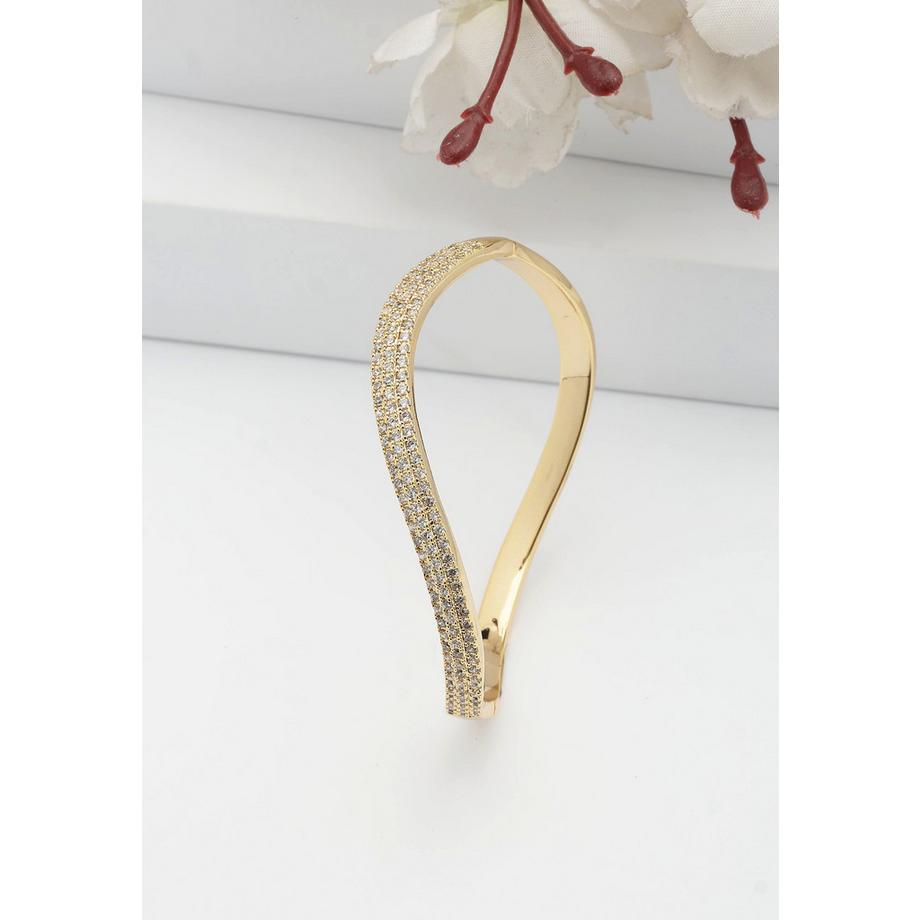 AVANT-GARDE PARIS  Bracelet courbé doré 