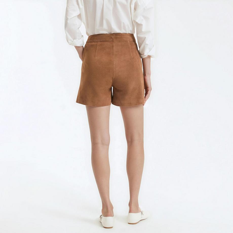 La Redoute Collections Short in pelle scamosciata di capra  