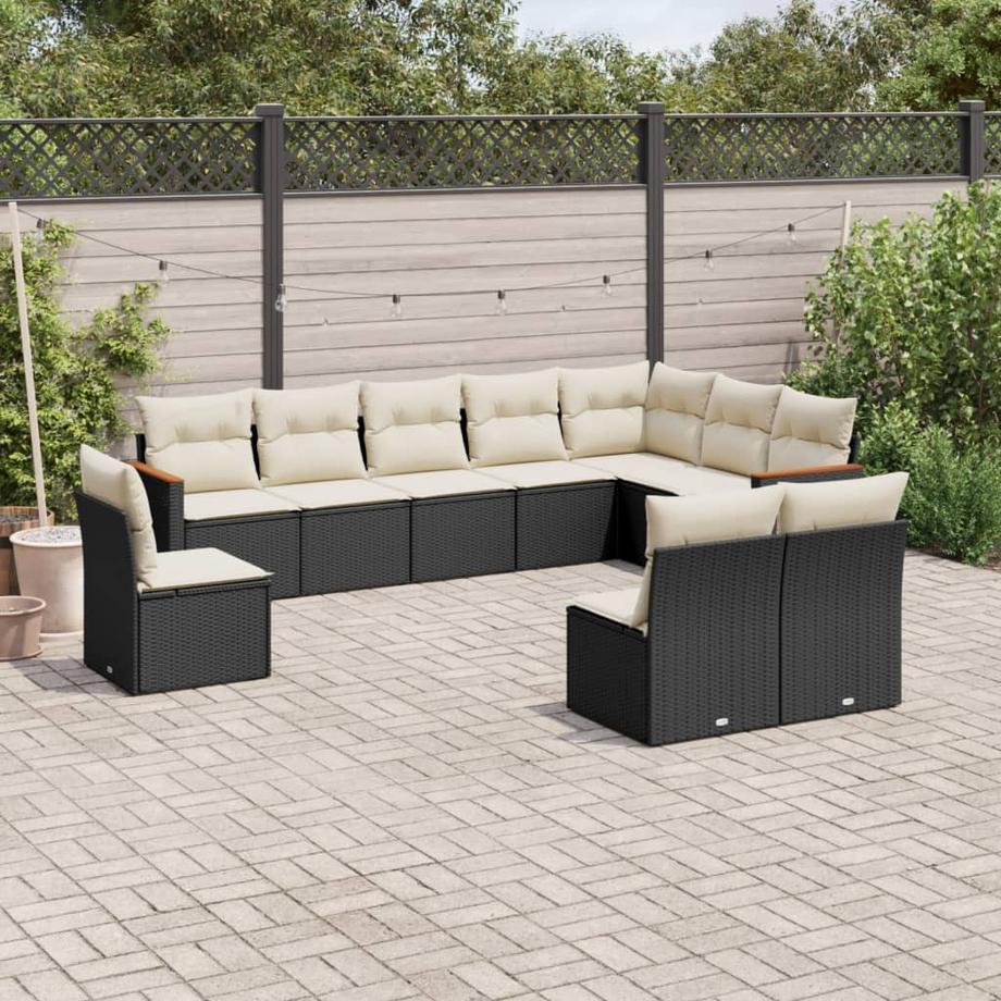 VidaXL set divano da giardino Polirattan  