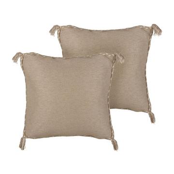 Lot de 2 coussins en Jute Boho ERIGERON