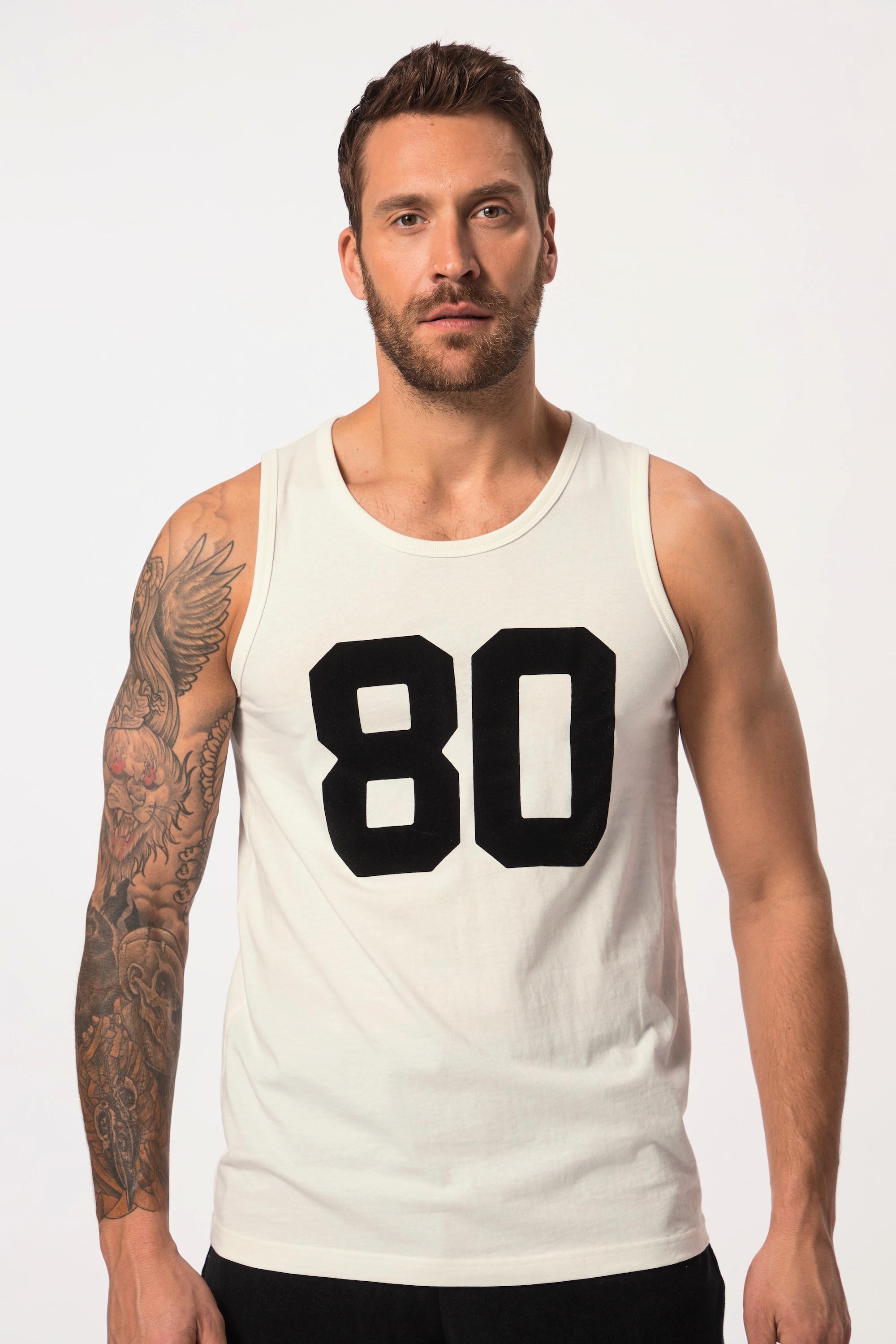 JP1880  Tanktop, 80 Flock-Print, Rundhals 