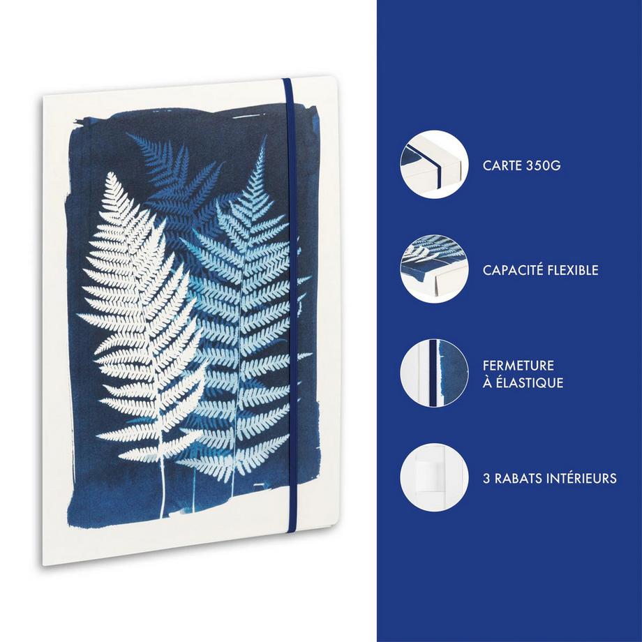 Clairefontaine Cyanotype, Chemise à élastique x4  