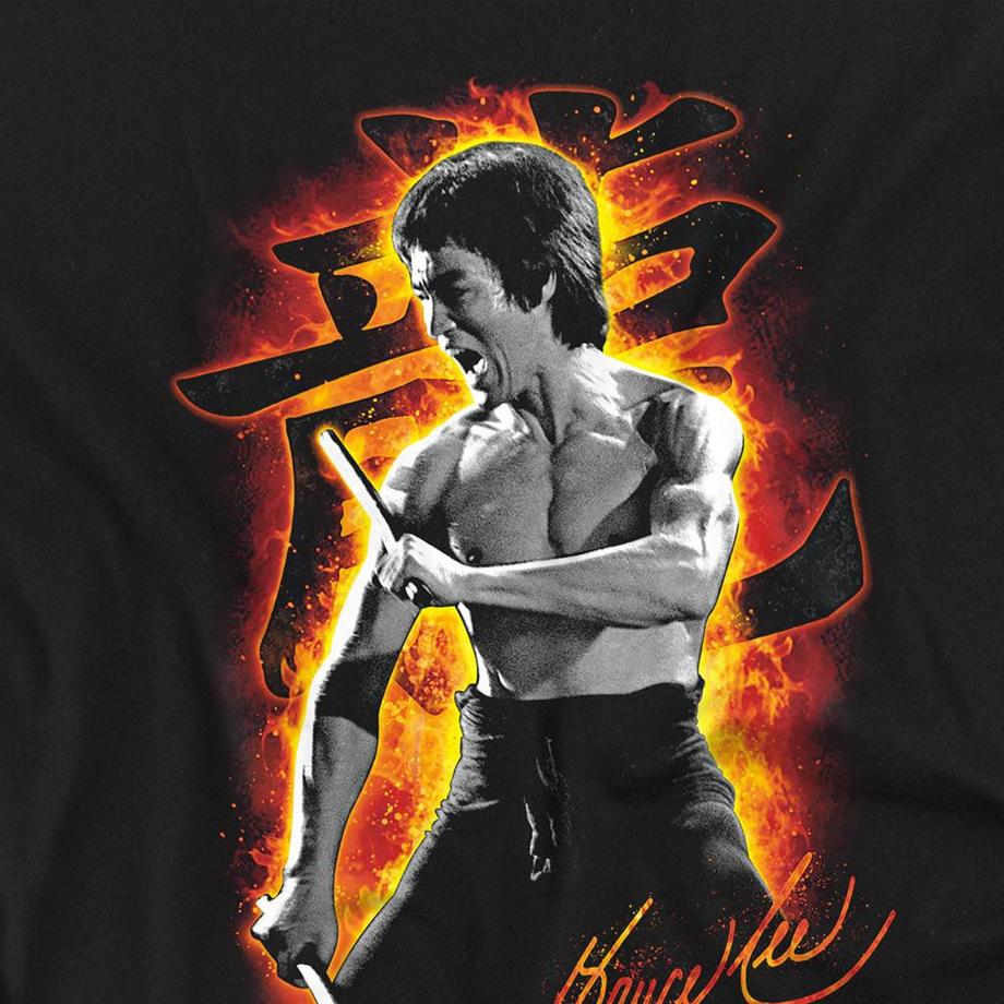 Bruce Lee  Dragon Fire Maglietta Manica Lunga 