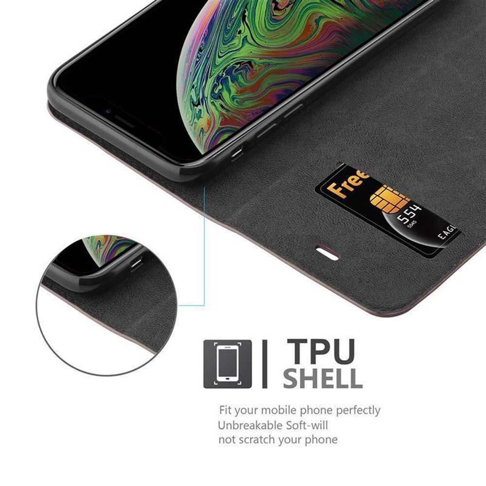 Cadorabo  Housse compatible avec Apple iPhone XS MAX - Coque de protection avec fermeture magnétique, fonction de support et compartiment pour carte 