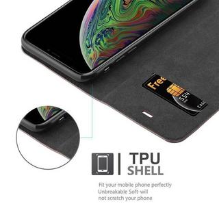 Cadorabo  Housse compatible avec Apple iPhone XS MAX - Coque de protection avec fermeture magnétique, fonction de support et compartiment pour carte 