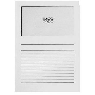 elco ELCO Sichthülle Ordo 120g A4 29489.10 weiss, Fenster 100 Stück  