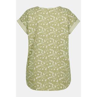 Ulla Popken  T-shirt de  pyjama, décolleté rond, manches courtes, coton bio 