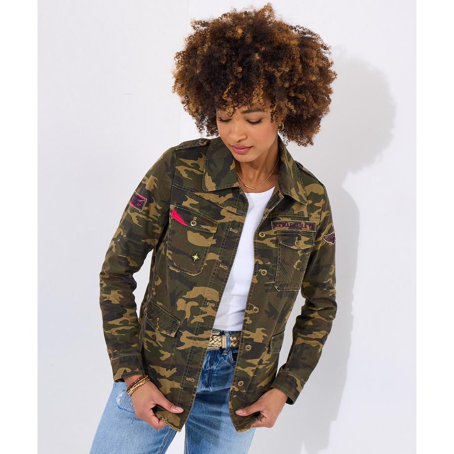 Joe Browns Giacca Camouflage Ricamata  