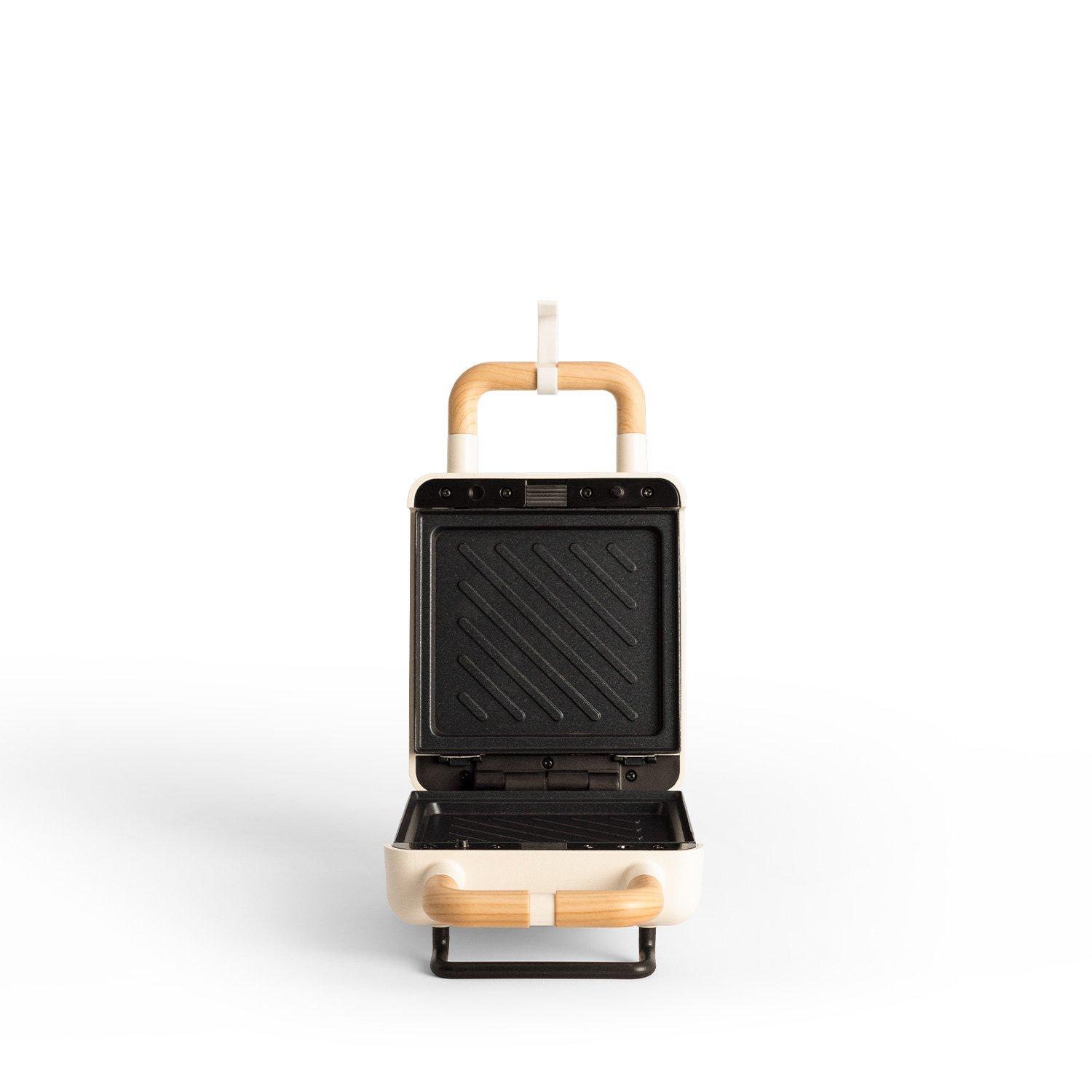 CREATE STONE 2 IN 1 COMPACT - Sandwich et gaufrier avec plaques interchangeables vanille  