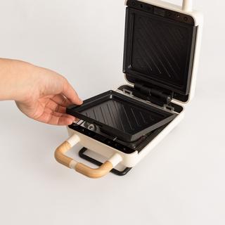 CREATE STONE 2 IN 1 COMPACT - Sandwich et gaufrier avec plaques interchangeables vanille  