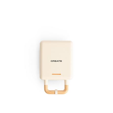 CREATE STONE 2 IN 1 COMPACT - Sandwich et gaufrier avec plaques interchangeables vanille  