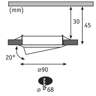 Paulmann Lampada da incasso 3 pz.  