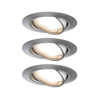 Paulmann LED Einbauleuchte Base Coin Basisset schwenkbar rund 90mm 20° Coin 3x5W 3x350lm 230V 3000K  