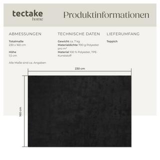 Tectake Kurzflorteppich Soft Zone verschiedene Größen und Farben flauschige Oberfläche  