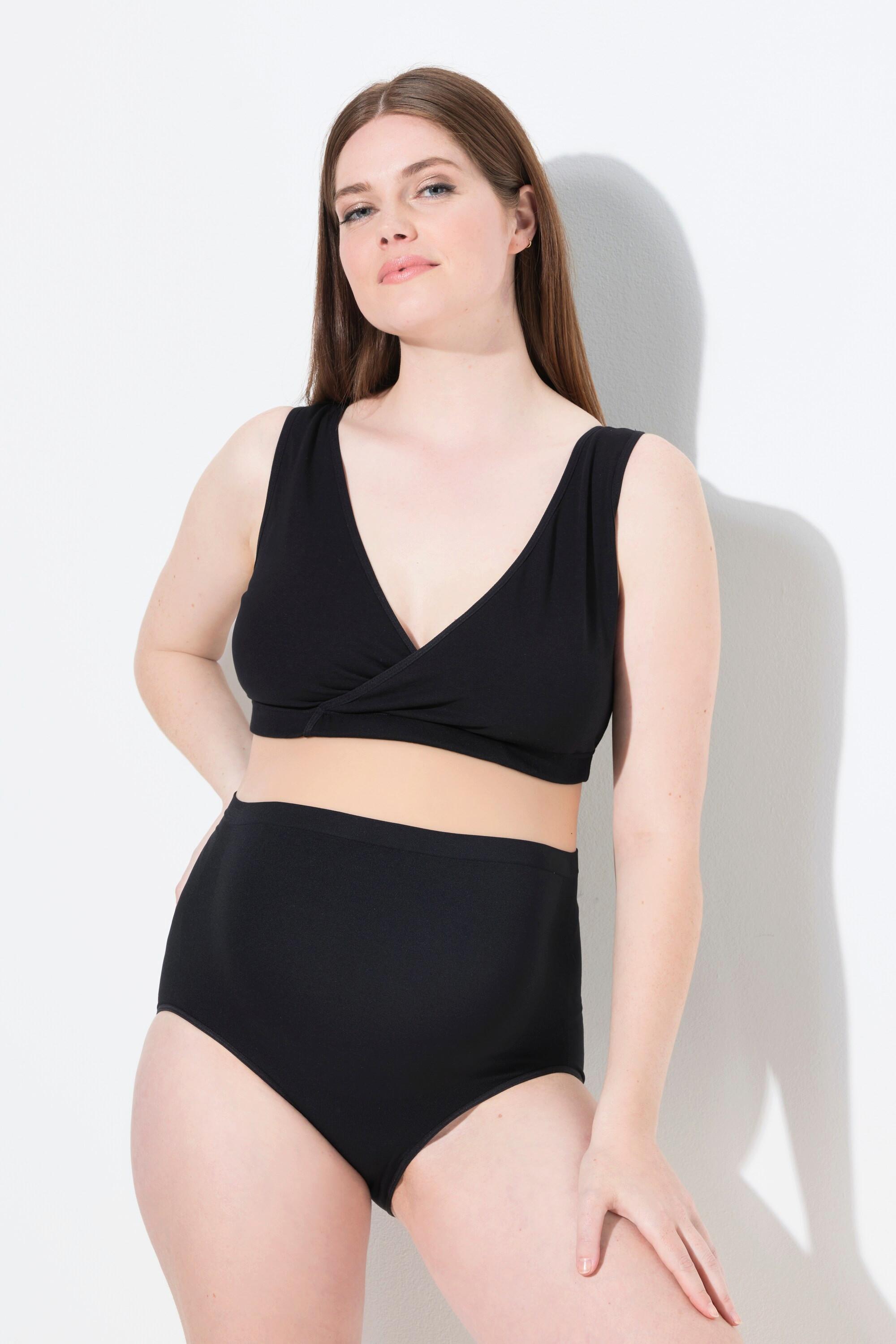 Ulla Popken Bellieva Slip Maxi Seamless Confezione da 2 con Pannello Addominale  