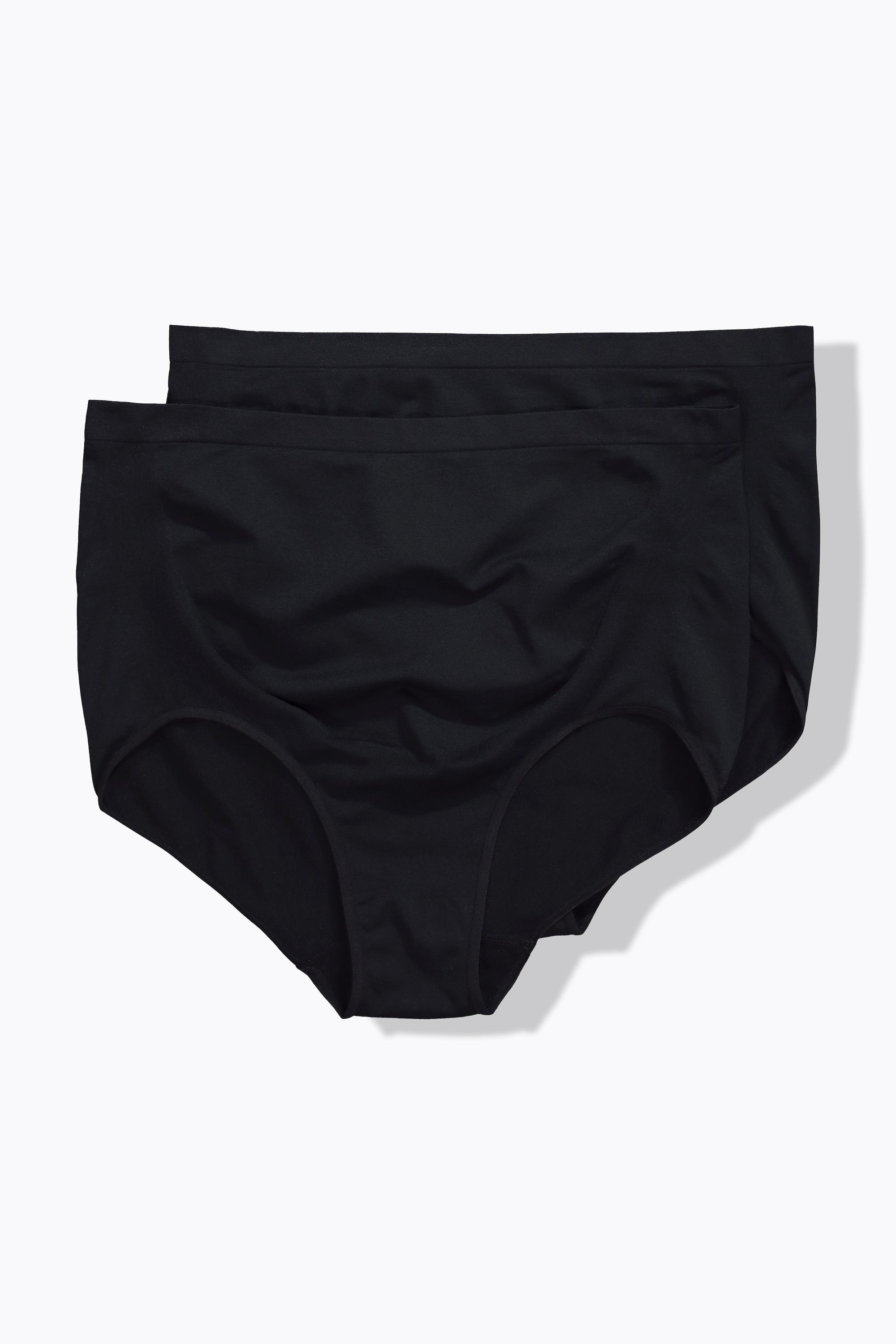 Ulla Popken Bellieva Slip Maxi Seamless Confezione da 2 con Pannello Addominale  