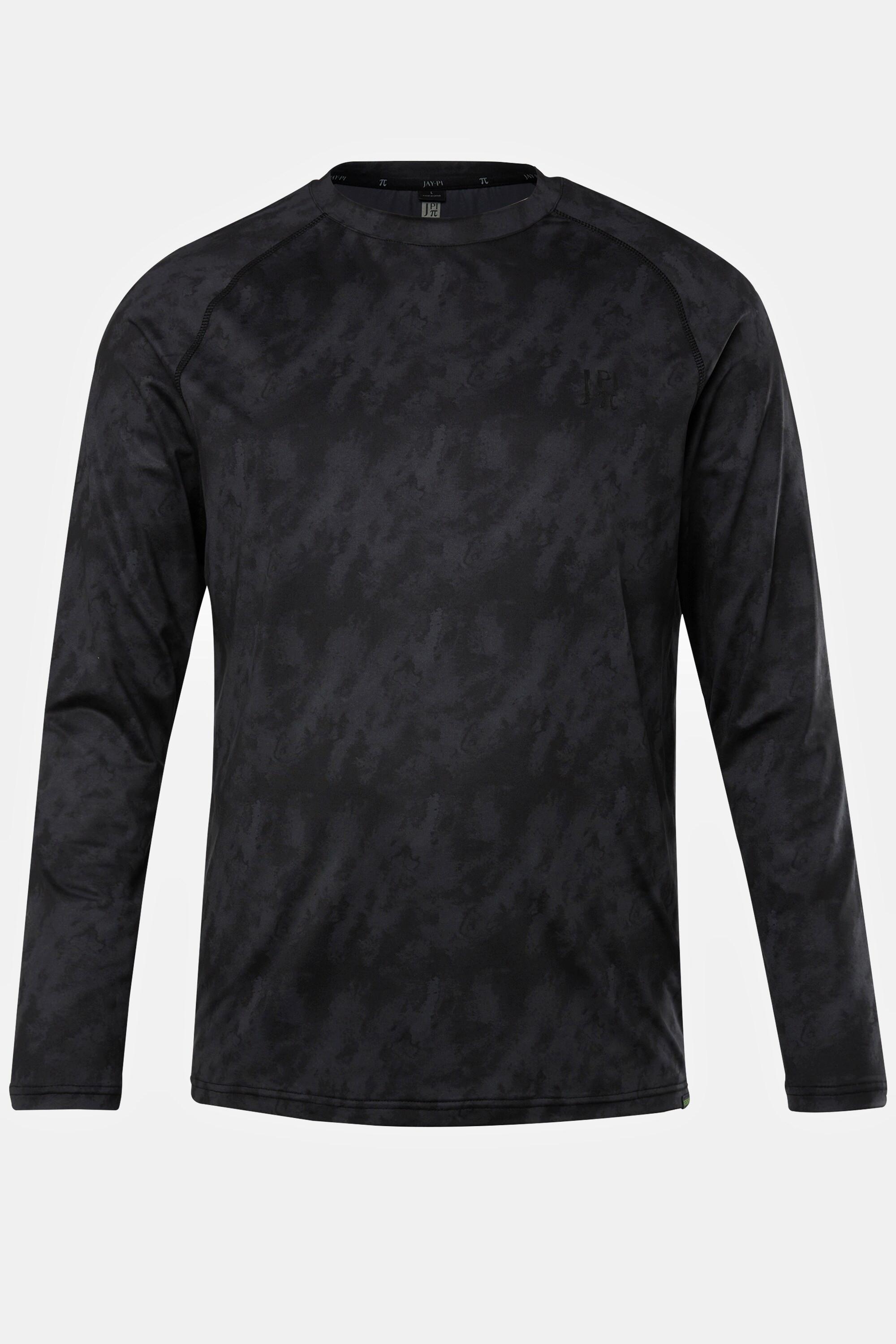 JP1880  Maglia per il fitness con stampa, scollo a girocollo, maniche lunghe raglan e FLEXNAMIC® 