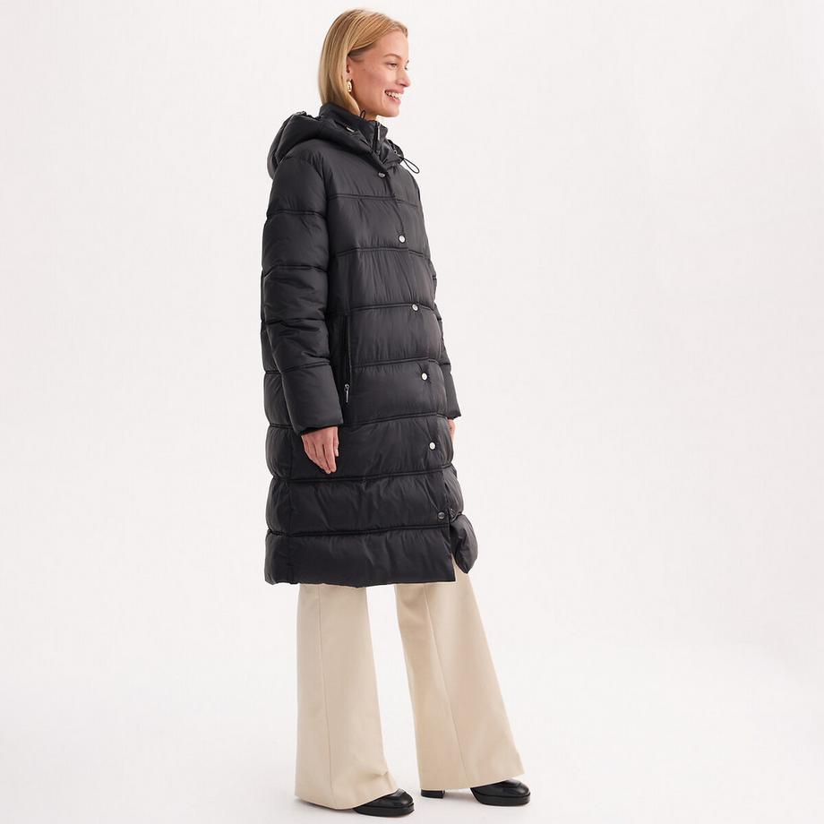 La Redoute Collections Piumino lungo con cappuccio fisso e cerniera  