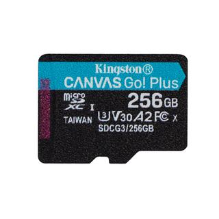 Kingston  Kingston Technology Scheda microSDXC Canvas Go Plus 170R A2 U3 V30 da 256GB confezione singola senza adattatore 