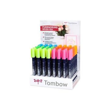 TOMBOW Kalligraphie-Set WS-BH WS-BH-48P-2-A Fudenosuke, neon 48 Stück
