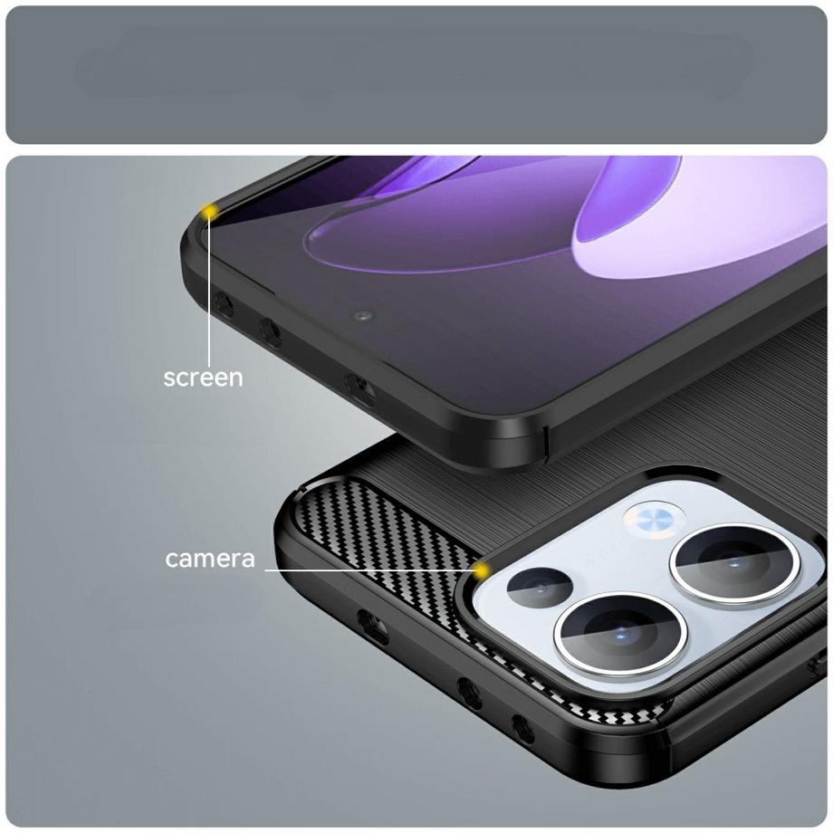 Cover-Discount  OPPO Reno13  - Cover in look metallo carbonio 