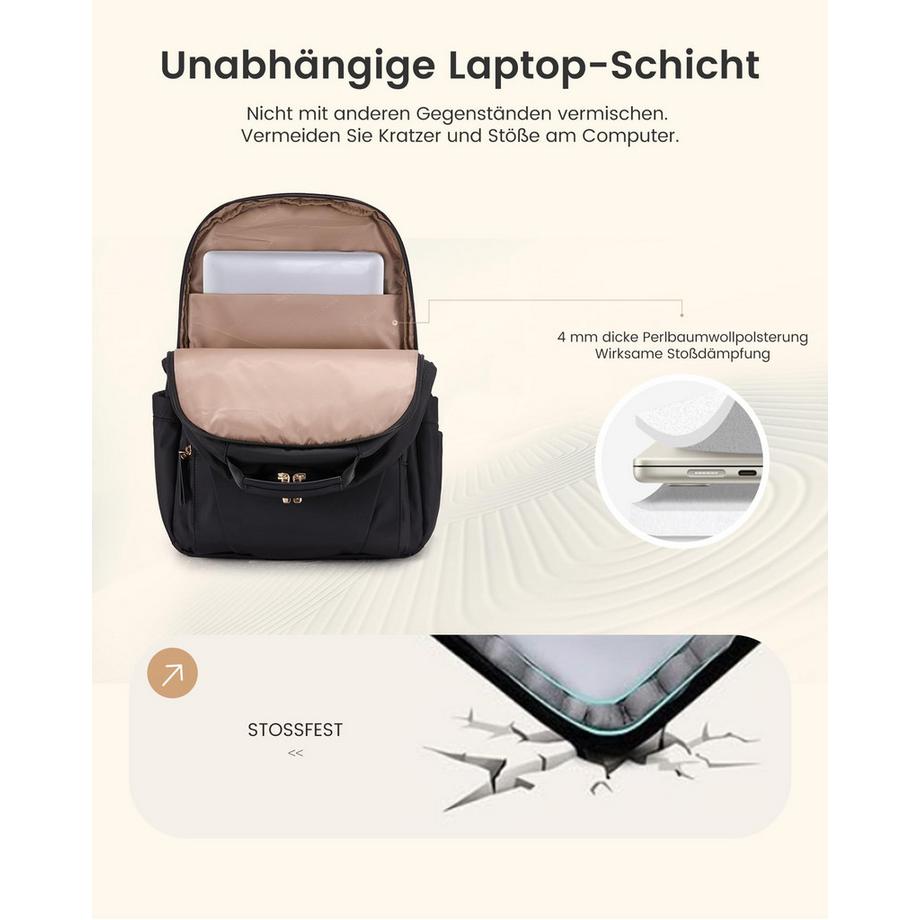 Only-bags.store Laptop-Rucksack mit 14 Fächern  
