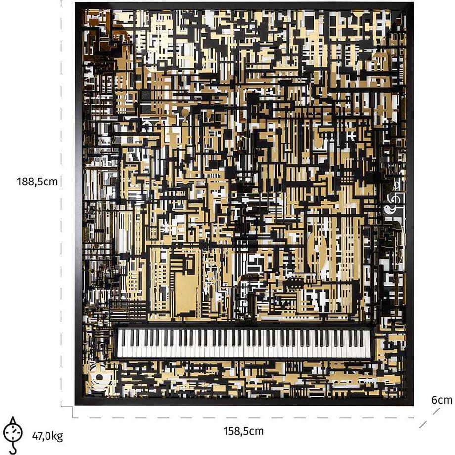 mutoni Tableau Wall Art Piano Wibi 158x188  