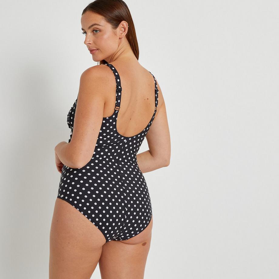 La Redoute Collections Maillot de bain 1 pièce triangle à pois  