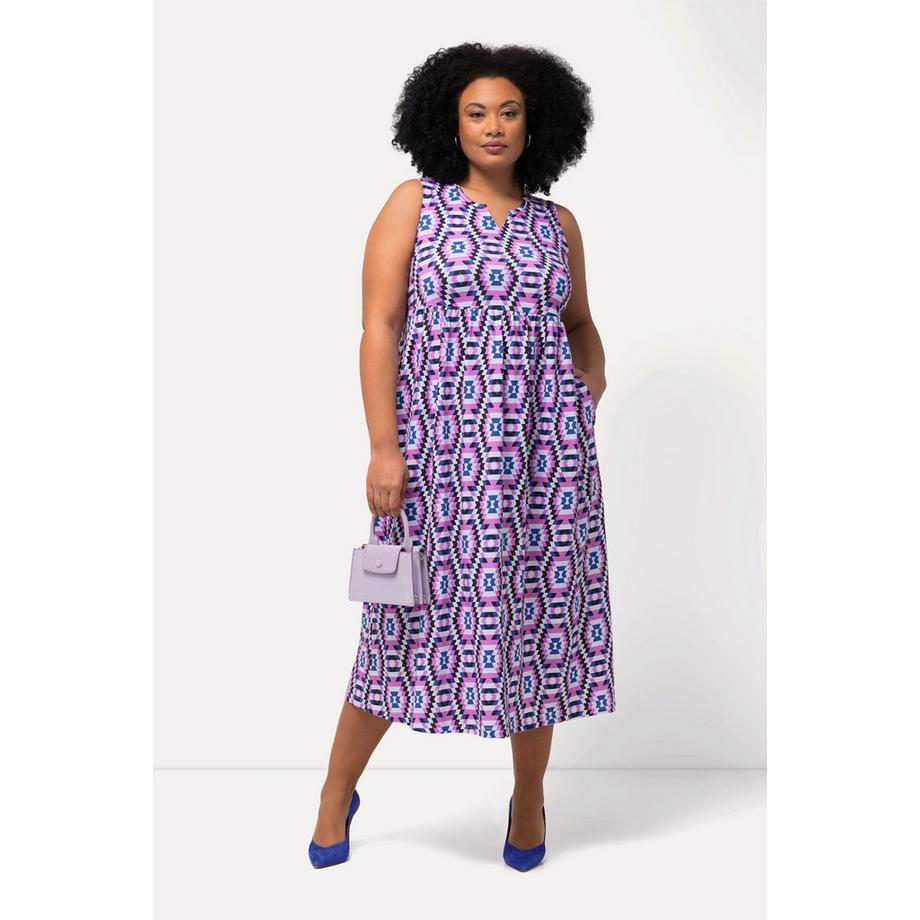 Ulla Popken Abito in jersey A-line scollo a tunica smanicato  