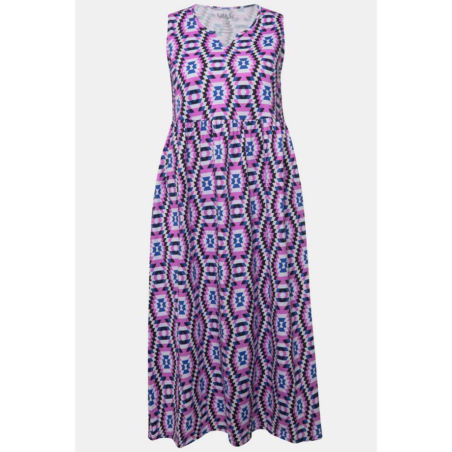 Ulla Popken Abito in jersey A-line scollo a tunica smanicato  