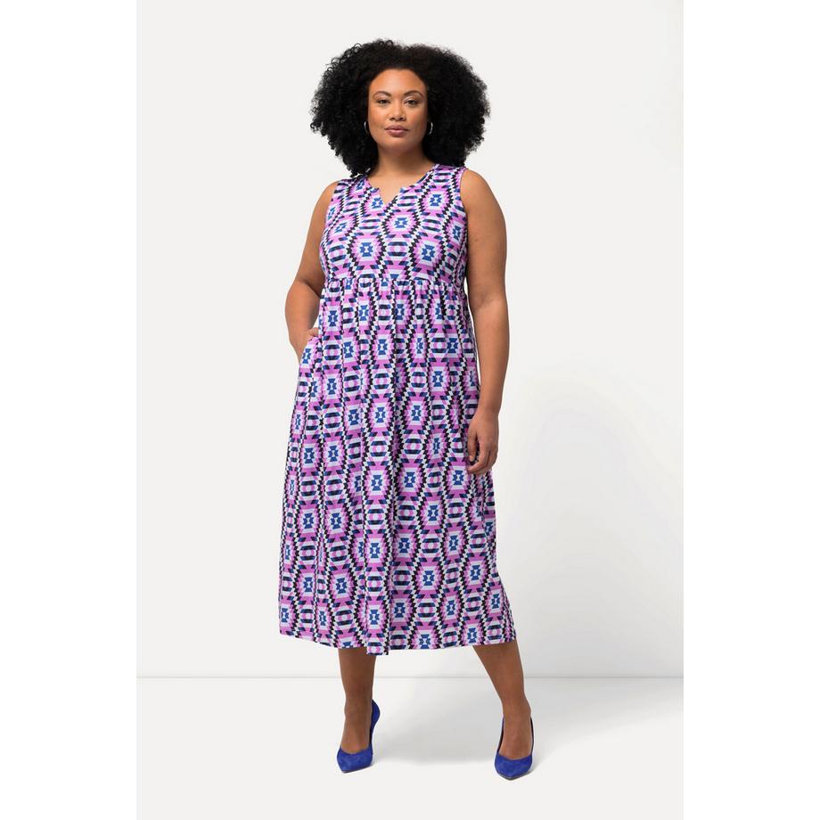 Ulla Popken Abito in jersey A-line scollo a tunica smanicato  