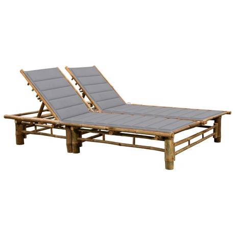 VidaXL Chaise longue bambou  