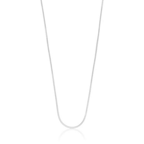 MUAU Schmuck  Collier Schlange Weissgold 750, 1mm, 45cm 