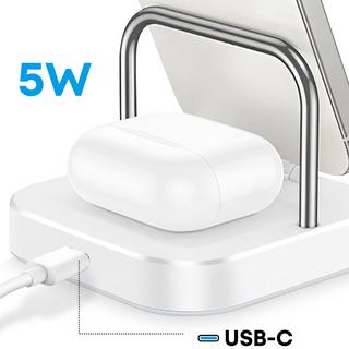 Avizar  Stazione ricarica USB-C wireless per smartphone, Apple Watch, cuffie 