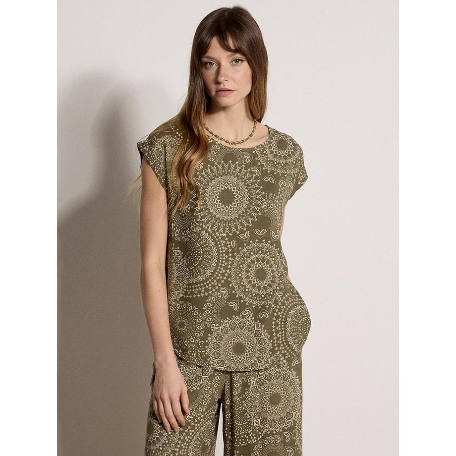 APRICOT Kaleidoskop Print Gewebtes T-Shirt  