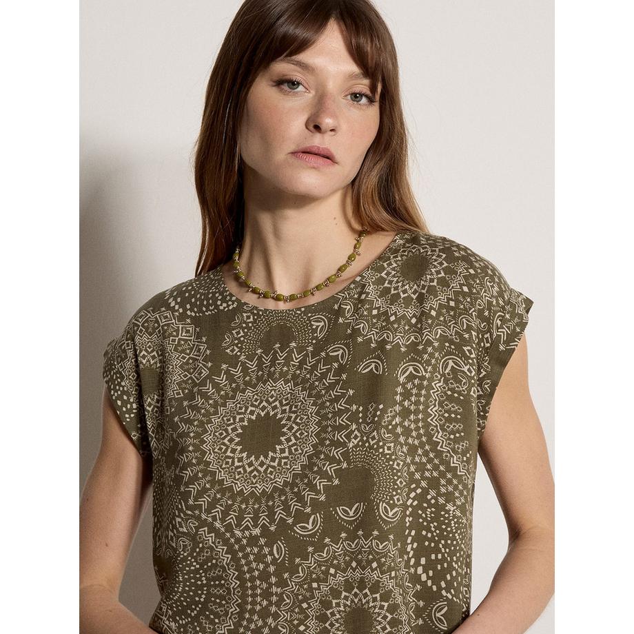 APRICOT Kaleidoskop Print Gewebtes T-Shirt  